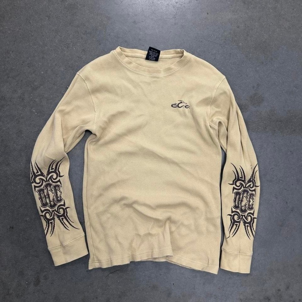 *SOLD* Orange County Choppers long sleeve y2k thermal with arm designs Size Med